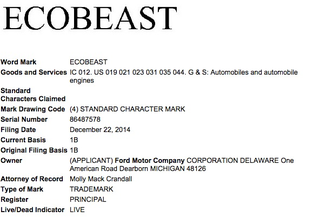 Illustration for article titled Ford Trademarks 'EcoBeast' Name For Macho Kickass EcoBoost Engines
